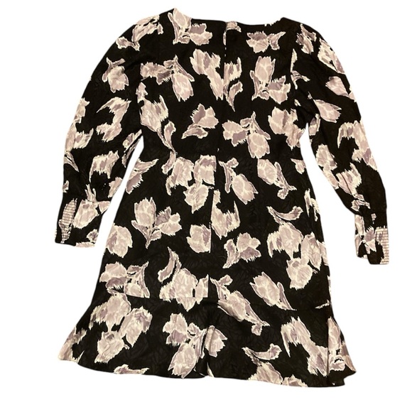 2x HP NWT Rebecca Taylor Silk Ikat Multi Black Ruched Mini Dress - Picture 3 of 7